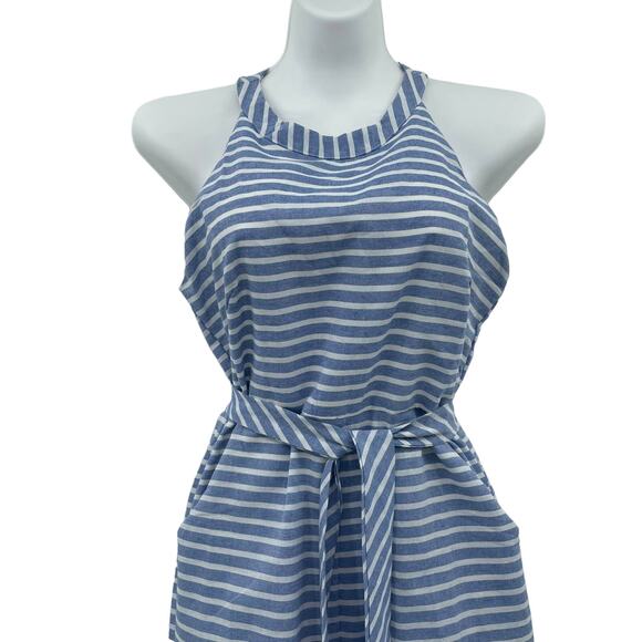 Pretty Garden Sleeveless Wide Leg Striped Jumpsuits - Picture 4 of 9